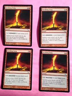 MTG Magic The Gathering Seething Song 104/306 Mirrodin (MRD) 2003 NM x4 - Image 1