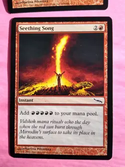 MTG Magic The Gathering Seething Song 104/306 Mirrodin (MRD) 2003 NM x4 - Image 5