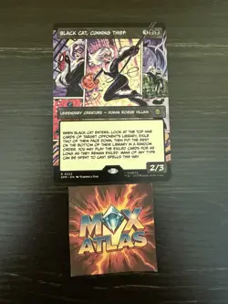 MTG - Black Cat, Cunning Thief - Borderless - Marvel's Spider-Man 222 NM - Image 1