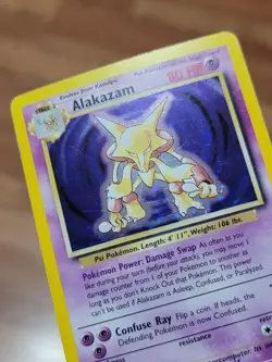 Alakazam 1/102 Holo Rare Unlimited Edition Base Set Pokemon Card 1999 WOTC PL - Image 2