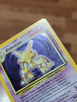 Alakazam 1/102 Holo Rare Unlimited Edition Base Set Pokemon Card 1999 WOTC PL! - Image 3