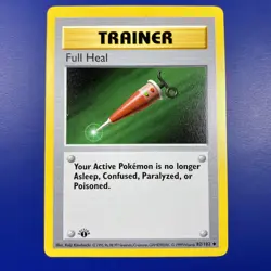 Full Heal 1st Edition Base Set 82/102 Shadowless Vintage Pokemon Card - NM/VLP - Image 1