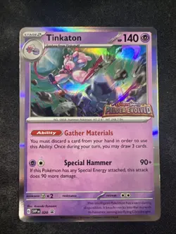 Pokemon TCG Tinkaton SVP020 Black Star Promo Paldea Evolved Pre Release - Image 1