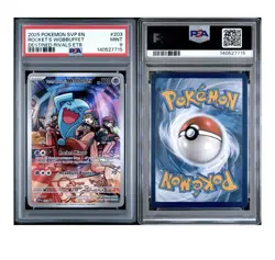 2025 POKEMON SVP EN-SV BLACK STAR PROMO #203 TEAM ROCKET'S WOBBUFFET PSA 9 - Image 2