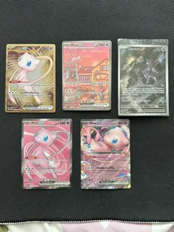 Pokemon TCG 151 UPC Promo Set Mew 053, Mewtwo 052, Metal Mew 205, 151, and 193 - Image 1