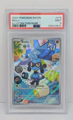 Riolu 215/198 PSA 9 - MINT - 2023 Scarlet & Violet Base Set - Pokemon TCG - Image 1