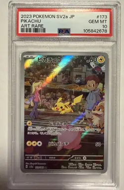 PSA 10 GEM MINT Pikachu Art Rare Pokemon TCG Japanese 151 173/165 - Image 1