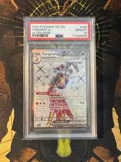 Pokemon Farigiraf ex 194/162 Temporal Forces PSA 10 - Image 1