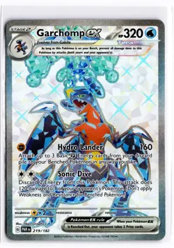 2023 TCG Pokemon #219 Garchomp ex 219/182 Holo Ultra Rare Paradox Rift - Image 1