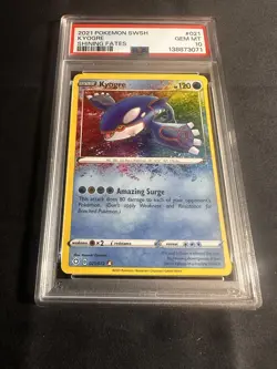 Pokemon Kyogre 021/072 Amazing Rare Shining Fates PSA 10 GEM MINT - Image 2