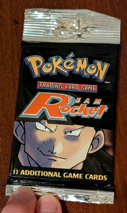 Pokemon TCG Team Rocket Unlimited HEAVY Foil Booster Pack SEALED Giovanni Art - Image 2