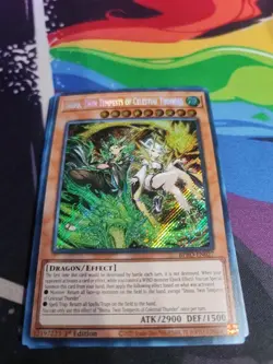 Yugioh Shiina, Twin Tempests of Celestial Thunder BPRO-EN027 Secret Rare - Image 1