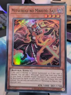 YuGiOh! Mitsurugi No Mikoto, Saji OP29-EN006 Super Rare - Image 1
