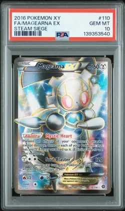 2016 Pokemon XY Steam Siege Full Art Magearna EX 110/114 #110 PSA 10 - Image 1