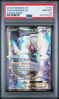 2016 Pokemon XY Steam Siege Full Art Magearna EX 110/114 #110 PSA 10 - Image 1