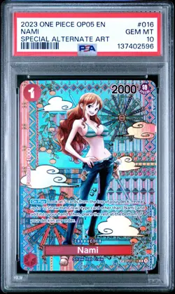 2024 ONE PIECE OP05 #01 AWAKENING OF THE NEW ERA NAMI SP SPECIAL PSA 10 GEM MINT - Image 1
