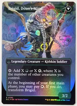 MTG - Brigid, Clachan's Heart Foil Borderless ECL 285 Lorwyn Eclipsed Print Line - Image 3