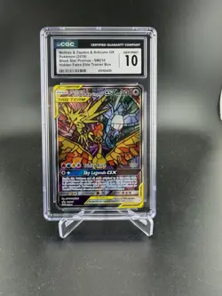Pokemon 2019 Moltres & Zapdos & Articuno GX SM210 Black Star Promo CGC 10 - Image 1