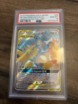 Pokemon TCG Moltres Zapdos Articuno GX 66/68 Full Art Hidden Fates PSA 10 - Image 1