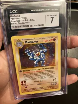 Machamp #8/102 - 1999 Pokemon Base Set - 1st Edition Shadowless Holo [PSA 7] - Image 1