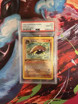 1999 Pokemon Fossil Kabuto 1st Edition PSA 10 - Image 1