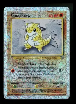 #2 Sandshrew 91/110 Legendary Collection 2002 Reverse Holo Pokemon Card TCG - Image 1