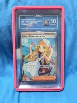 Pokemon TCG Lillie's Determination 169/132 Mega Evolution! TAG 10 W/case - Image 1