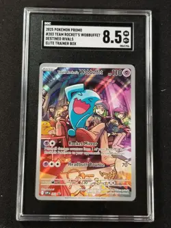 SV: Scarlet & Violet Promo Cards #203 Team Rocket's Wobbuffet SGC 8.5 - Image 1