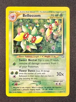 Bellossom 3/111 2000 Neo Genesis Pokemon Card TCG Vintage WOTC Holo Rare Nm/Vlp - Image 1