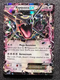 Rayquaza EX XY69 Black Star Promo Holo Rare Pokemon Card MP - Image 1