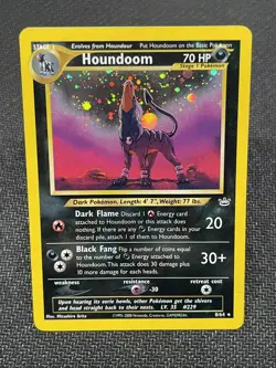 Pokemon Houndoom 8/64 2000 Neo Revelation Unlimited Vintage Holo Rare Card MOON! - Image 1