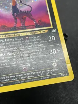 Pokemon Houndoom 8/64 2000 Neo Revelation Unlimited Vintage Holo Rare Card MOON! - Image 3
