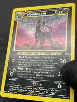 Pokemon Houndoom 8/64 2000 Neo Revelation Unlimited Vintage Holo Rare Card MOON! - Image 4