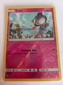 Pokemon Card Ralts Crimson Invasion Reverse Holo 91/147 Near Mint - Image 1