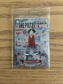 One Piece Promotion Card - Monkey.D.Luffy (055) (College Basketball US) NEW - Image 1
