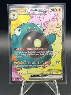 Pokemon TCG Iono's Bellibolt EX Journey Together Ultra Rare Holo Card 183/159 - Image 1