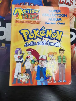 Pokemon Artbox Action Flipz Series One Premier Ed 14 Card Lot w/ 12 Page Binder! - Image 1