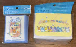 Pokemon Center Japan Card Sleeves & Deck Box Case MIX AU LAIT Eevee New - Image 1