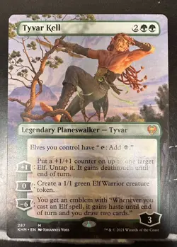 MTG Tyvar Kell Kaldheim 287 Regular Mythic Extended Borderless - Image 1