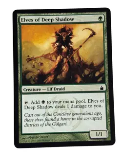 MTG Elves of Deep Shadow Ravnica LP Light play Magic the Gathering Vintage - Image 1