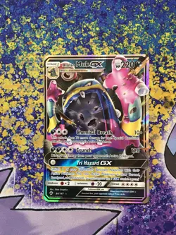 Pokemon TCG - Alolan Muk GX - 84/147 Burning Shadows - 2017 Ultra Rare Holo - NM - Image 1