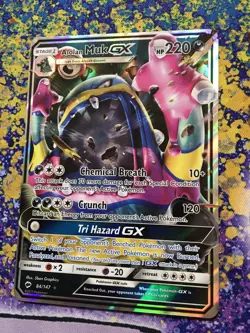 Pokemon TCG - Alolan Muk GX - 84/147 Burning Shadows - 2017 Ultra Rare Holo - NM - Image 5