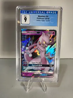 Pokemon TGC Mewtwo GX Hidden Fates 31/68 CGC 9 - Image 1