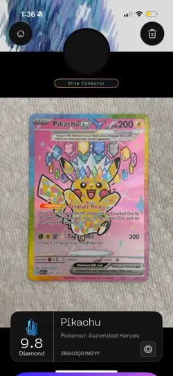 Pokemon TCG: Pikachu EX SIR 277/217 Ascended Heroes *STRONG PSA 10 CONTENDER* - Image 3