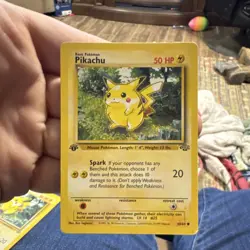 Pokemon Pikachu Jungle 60/64 Regular English Basic 50 HP 1st Edition - Image 1