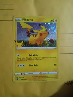 PIKACHU POKEMON 2020 GENERAL MILLS 25TH ANNIVERSARY #SWSH039 HOLO - Image 1