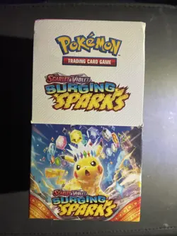 Pokemon Tcg Scarlet & Violet Surging Sparks Half Booster Box Display 18 Packs - Image 1