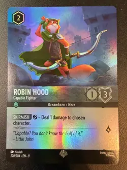 Lorcana Disney Fabled - Robin Hood - Capable Fighter (Epic) - 220/204 Holo Foil - Image 1