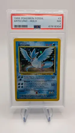 PSA 7 NM Articuno 2/62 Holo Rare 1999 Pokemon Fossil - Image 1