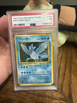 1997 Pokemon JPN Fossil #144 Articuno-Holo Psa 7 Near Mint - Image 1
